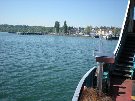 Fahrt mit der Autofähre Richtung Konstanzer Hafen